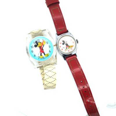 Lot 179 - Two vintage Mickey Mouse watches, Timex and...