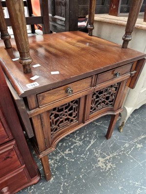 Lot 1591 - A Georgian style wine cabinet.