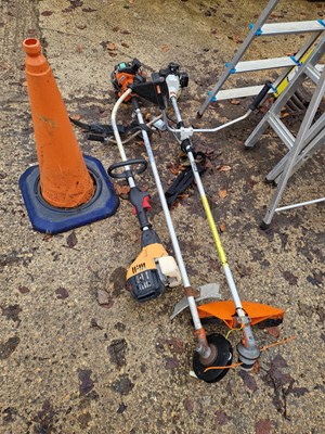 Lot 760f - Two Stihl petrol strimmers together with one...