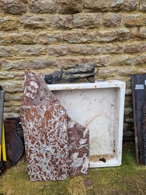 Lot 746A - A ceramic shower tray together with two pieces...