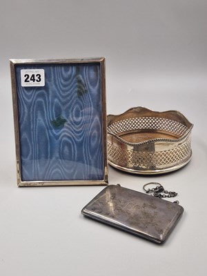 Lot 243 - Hallmarked silver to include a pierced wine...