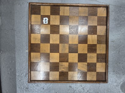 Lot 979 - A vintage inlaid chessboard. 42 x 42 cm