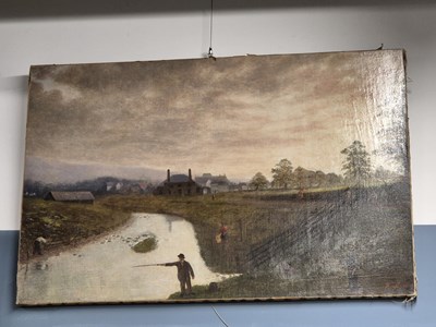 Lot 598a - A 19th century  American school unframed oil...