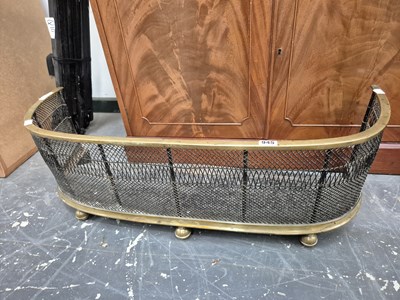 Lot 945 - A small Victorian demi lune fire fender with...