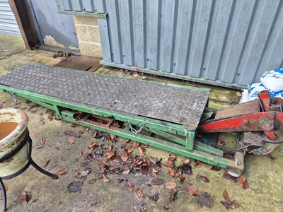 Lot 794 - A well made motorcycle workshop platform with...