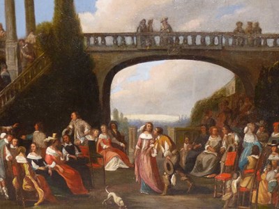 Lot 568a - Circle of Hieronymus Janssens (1624-1693), a...