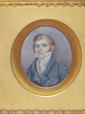 Lot 10 - 19th century miniaturist. Portrait study of a...