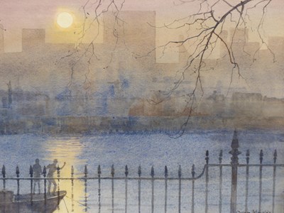Lot 136 - Oscar Almeida, 20th C. "The Eternal Thames"....