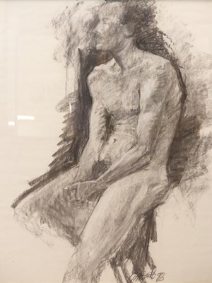 Lot 137 - 20th Cenyruy school. Male nude study. Graphite...