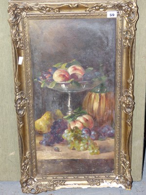 Lot 59 - 19th-century continental school. Still life...