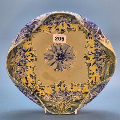 Lot 205 - A Moorcroft Florian ware bowl slip trailed...
