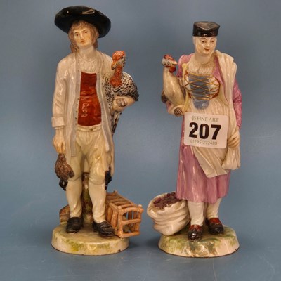 Lot 207 - A near pair of 18th century Ludwigsberg...