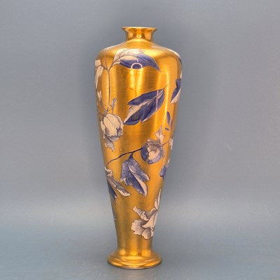 Lot 221 - A Macintyre style vase decorated in blue with...