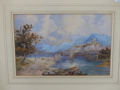Lot 74 - F.Fountayne. (19th century) A river bridge...
