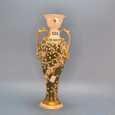 Lot 223 - A Wedgwood Harry Barnard two handled baluster...