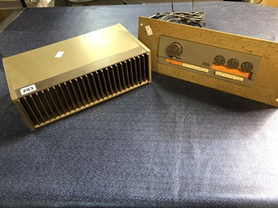 Lot 203 - A Quad 405 amplifier with a Quad 33 control...