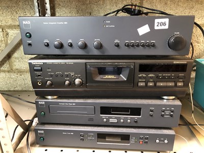 Lot 206 - Hi-Fi Seperates: Nad 304 amplifier, Nad 501 CD...