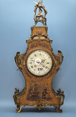 Lot 232 - A French ormolu mounted painted lacquer cased...