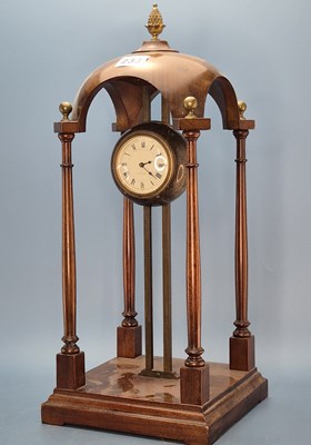 Lot 233 - A gravity clock, the serpentine stone case to...