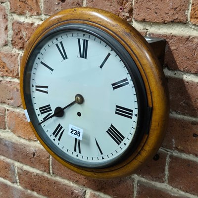Lot 235 - A mahogany cased fusee wall clock, the...