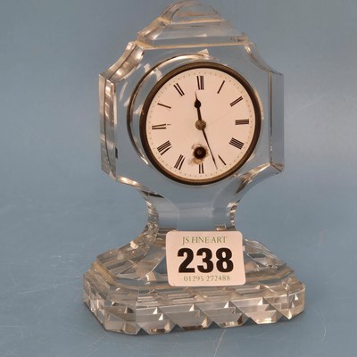 Lot 238 - A glass cased pendulum driven timepiece, the...