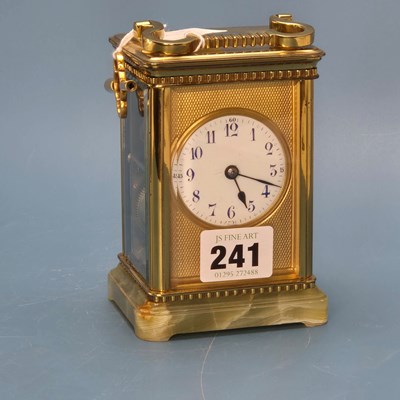 Lot 241 - A carriage clock striking on a coiled rod, the...
