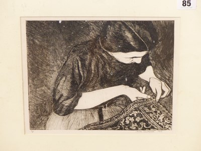 Lot 85 - Sarah Cawkwell. A Seamstress. Etching artist...