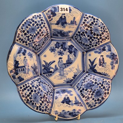 Lot 314 - An 18th century Frankfurt delft blue and white...