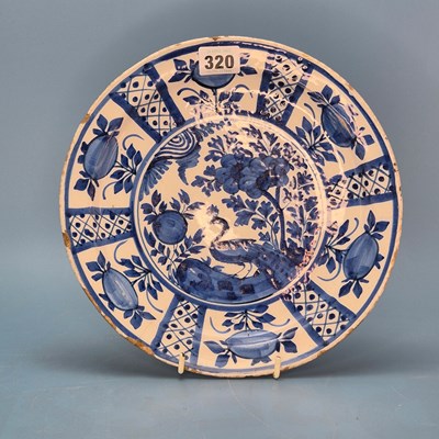 Lot 320 - An 18th century Dutch Delft blue and white...
