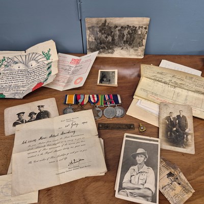 Lot 331 - The seven WWI and WWII medals awarded to Royal...