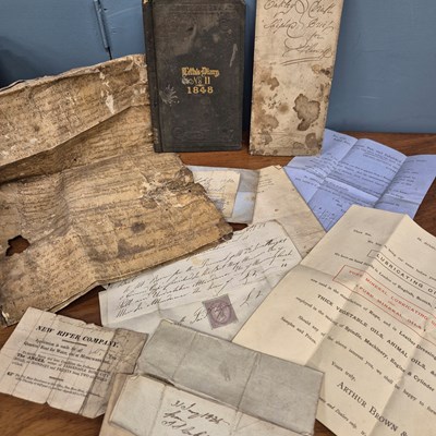 Lot 338 - A quantity of hand written and printed...