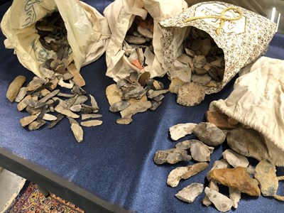 Lot 342 - A large quantity of knapped and worked flints.
