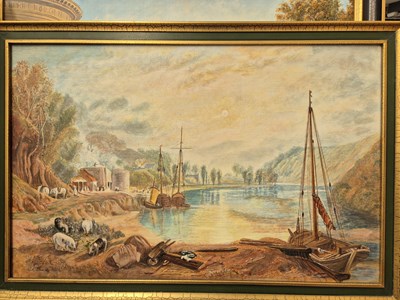 Lot 203 - Seven large oil on canvas paintings after 18th...
