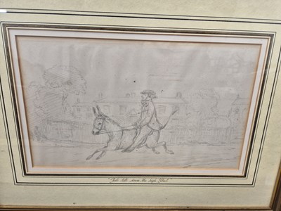 Lot 208 - Two 18th/19th century humerous pencil drawings...