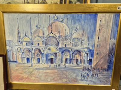Lot 214 - A large 20th century  painting on canvas- St...