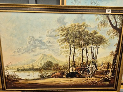 Lot 215 - Five Large oil on canvas paintings after 18th...