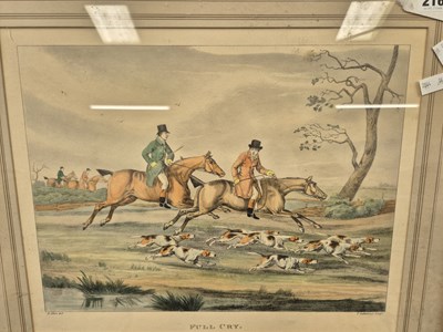 Lot 216 - A sporting print after henry alken and two...