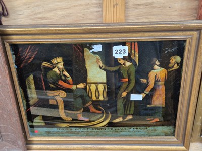 Lot 223 - A 19th century eglomise type picture on glass.