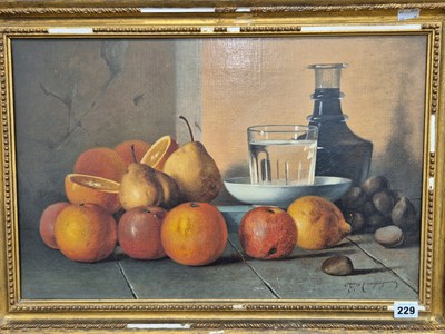 Lot 229 - Francesco Campagnone (19th century) still life....