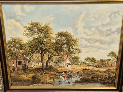 Lot 230a - Four oil on canvas landscapes and a still...