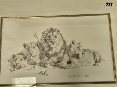 Lot 237 - A pencil signed ltd edition print after david...