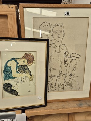 Lot 258 - Two prints after Egon Schiele.