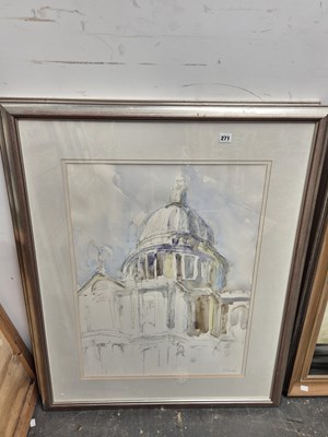 Lot 271 - S. Clarke. pair of studies of St Pauls...