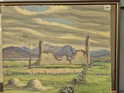 Lot 291 - 20th century school oil on canvas.. cottage...