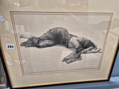 Lot 293 - Kate Elizabeth Olver. "Grief" pencil signed...