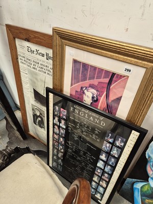 Lot 299 - Three large decorative prints.