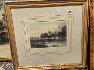 Lot 305 - A pair of 19th-century engravings.