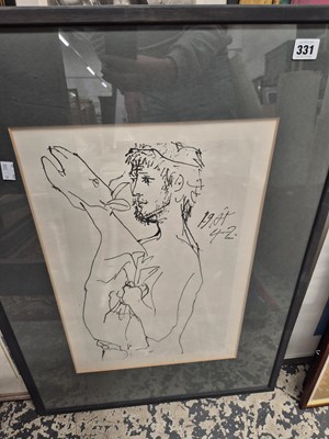Lot 331 - After Pablo Picasso. A man with a goat.