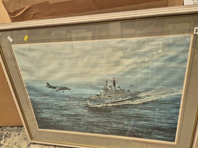 Lot 347 - After Roderick Lovesey, H.M.S Invincible large...