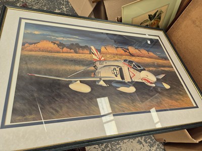 Lot 358 - Three large aircraft-related prints, three...